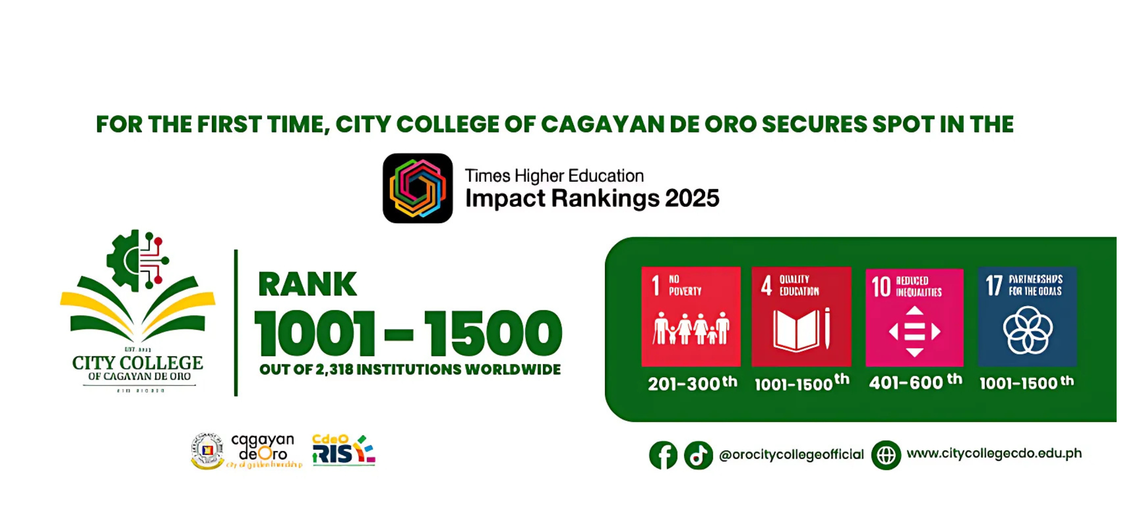 THE Impact Rankings Banner