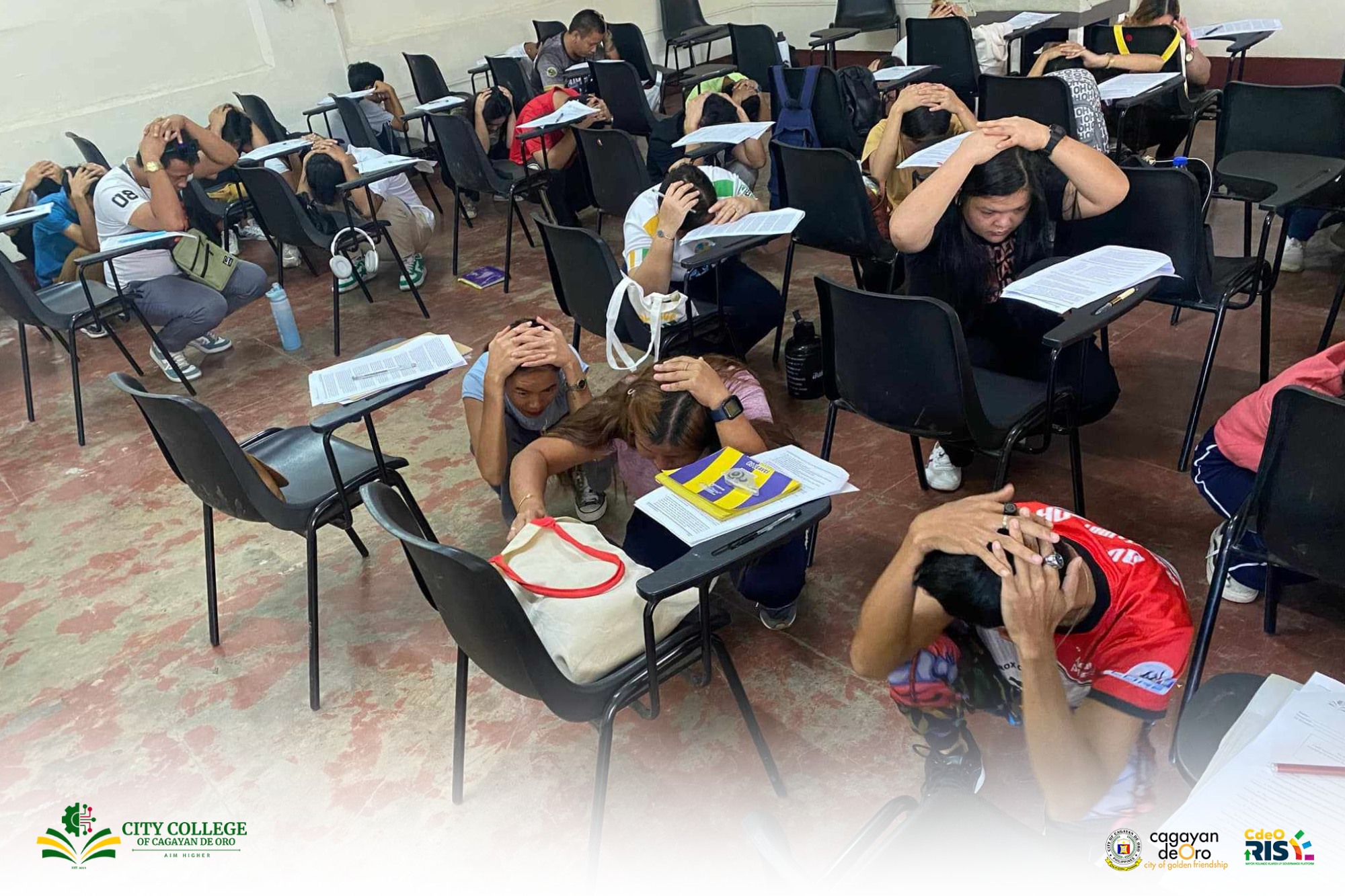 City College Of CDO Joins National Simultaneous Earthquake Drill - Image 3