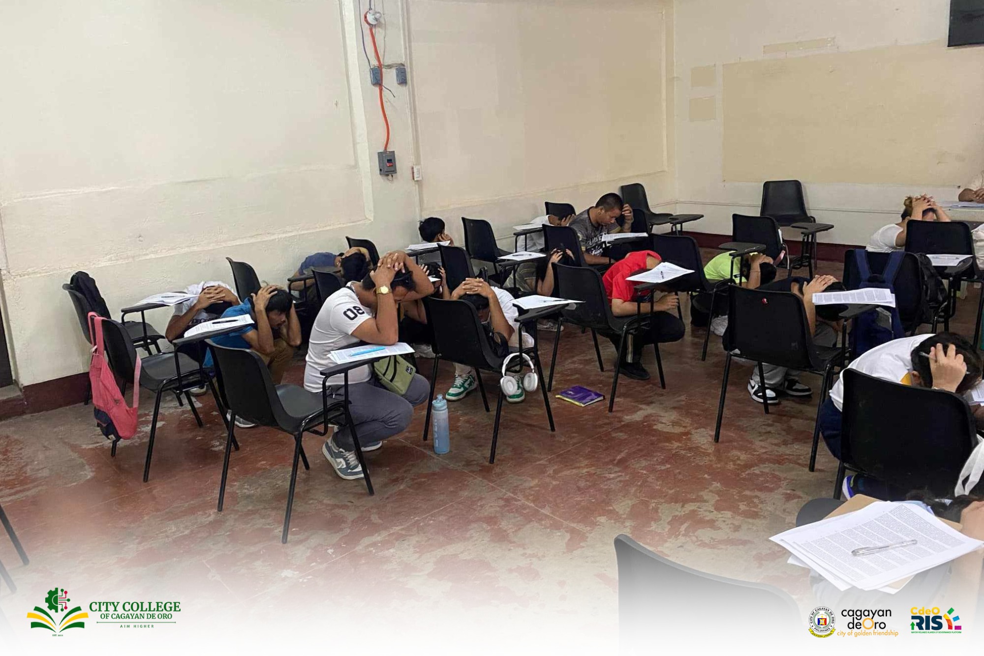 City College Of CDO Joins National Simultaneous Earthquake Drill