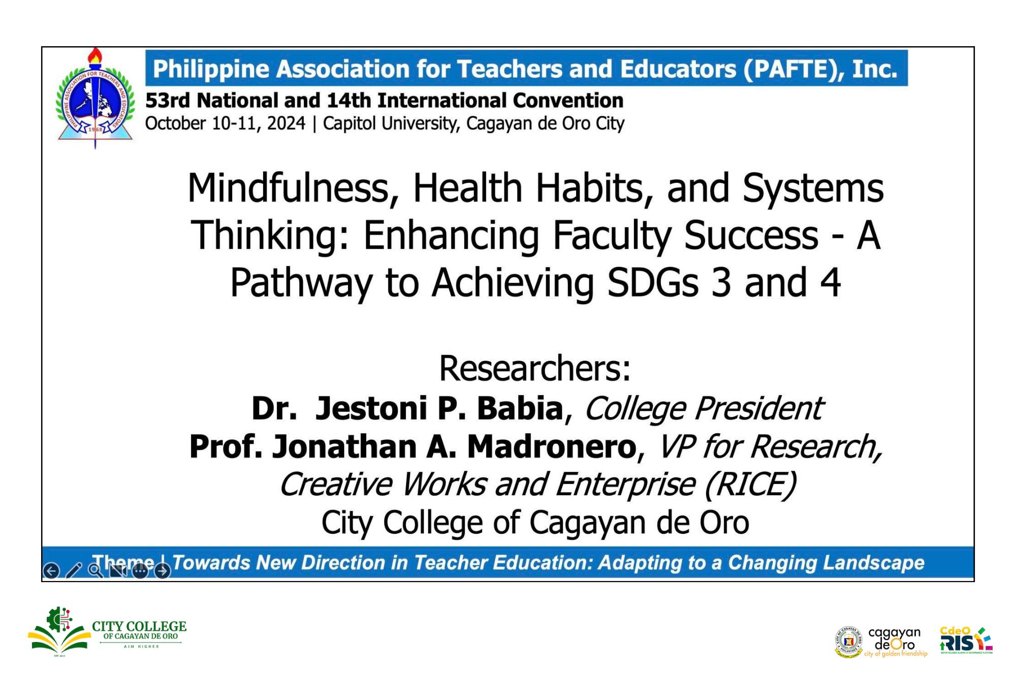 CCCDO President and VP Present Research at PAFTE 2024 - Image 3