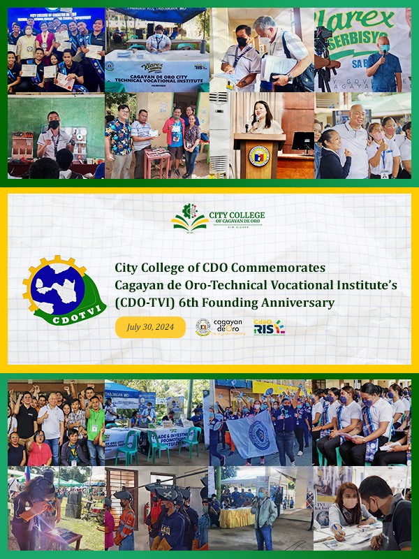 City College of CDO Commemorates Cagayan de Oro-Technical Vocational Institute’s (CDO-TVI) 6th Founding Anniversary