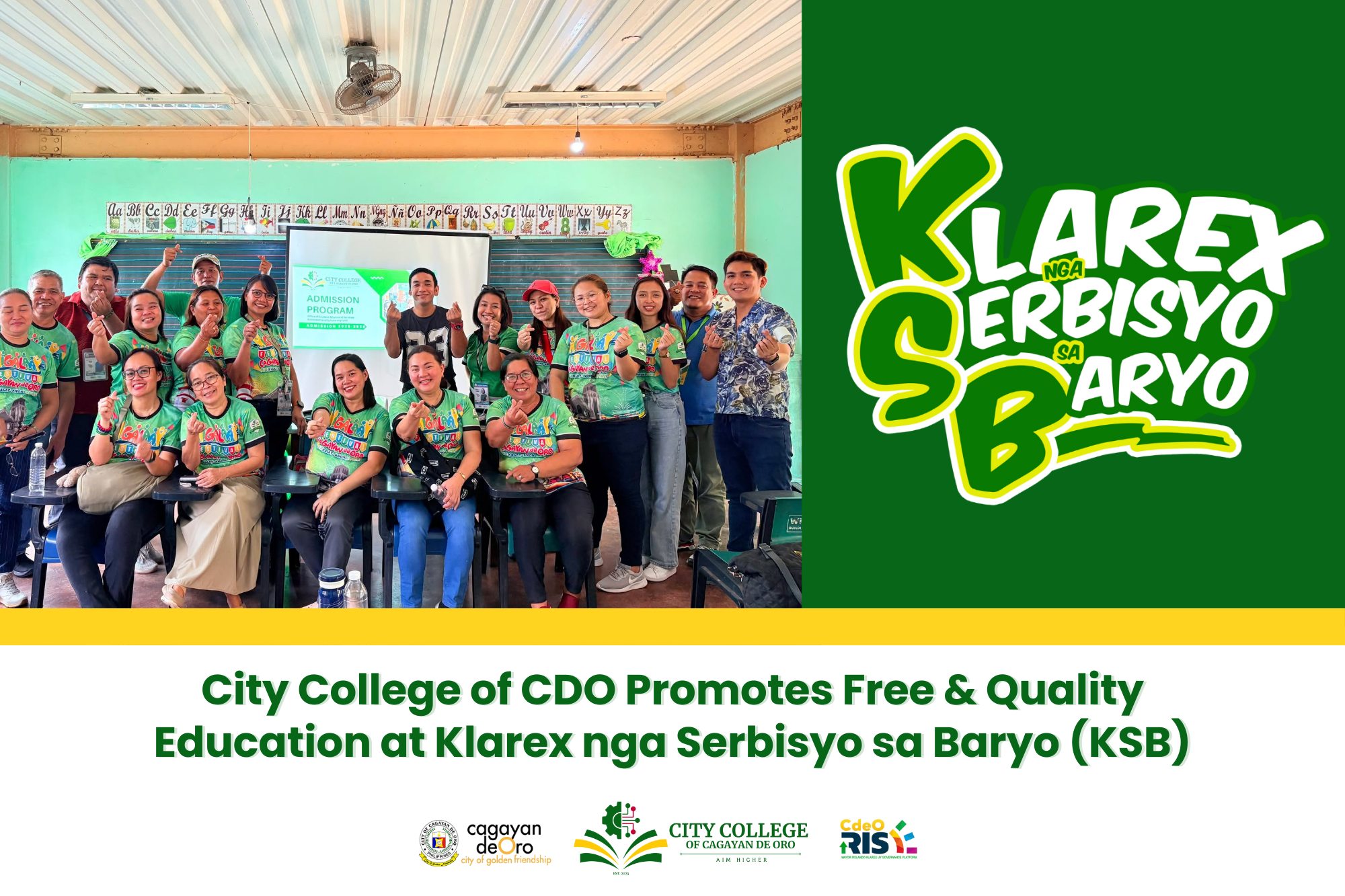 City College of CDO Promotes Free and Quality Education at Klarex nga Serbisyo sa Baryo (KSB) - Image 3
