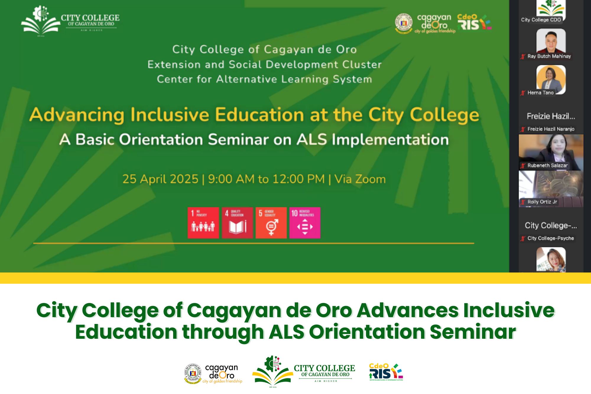 City College of Cagayan de Oro Advances Inclusive Education through ALS Orientation Seminar - Image 3