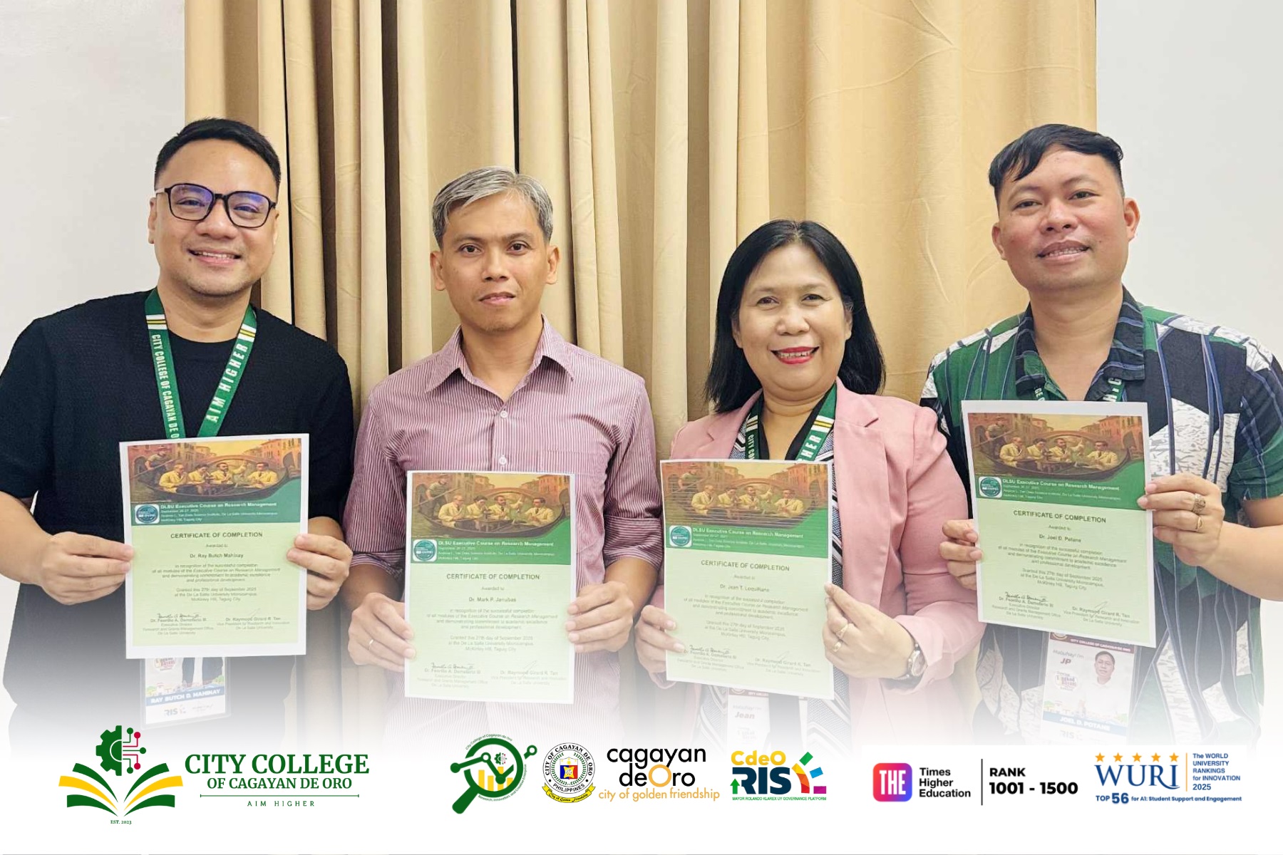 CCCDO Leaders Complete DLSU Executive Course, Boosting Research Management for SDG Alignment