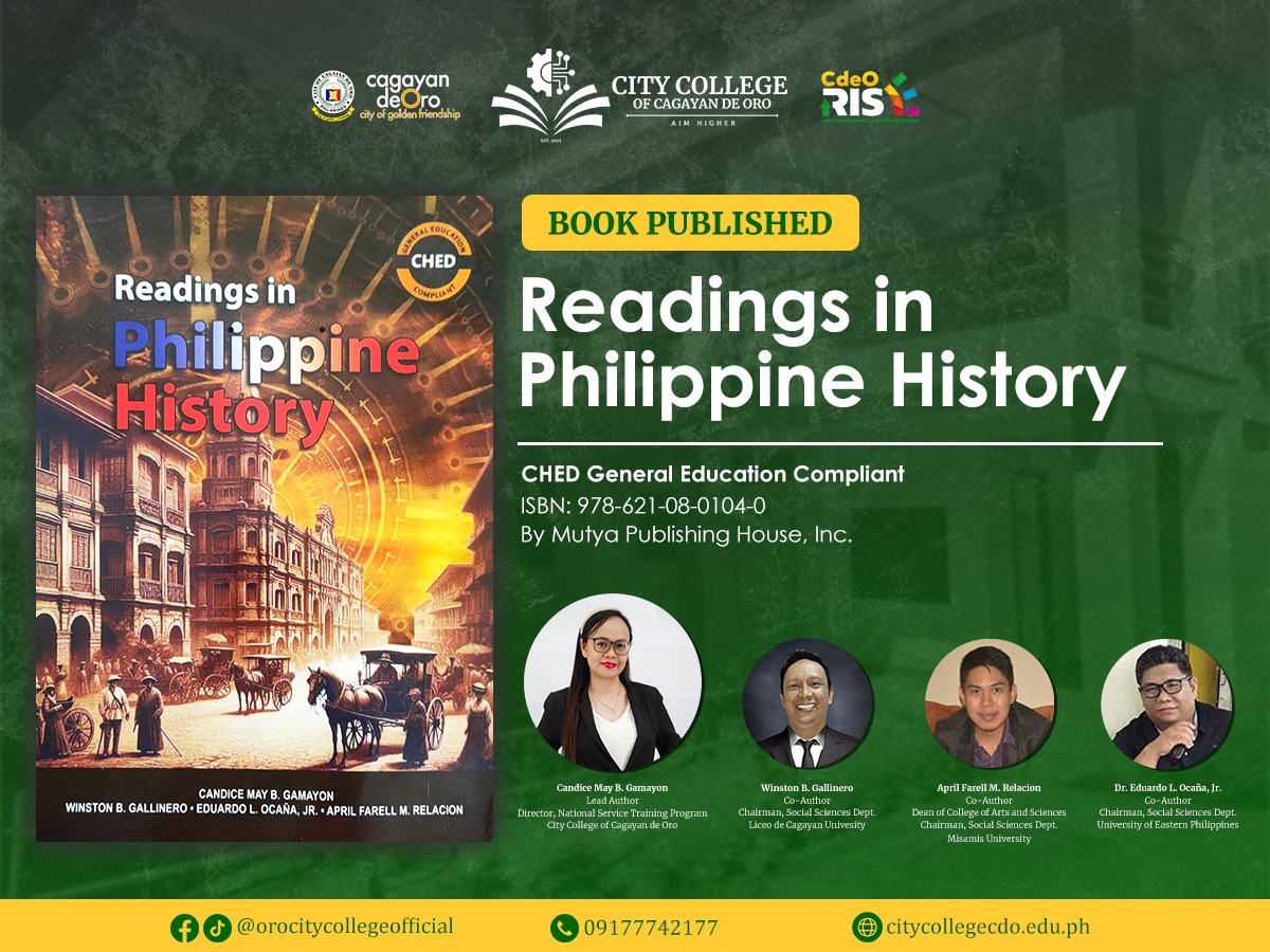 City College of Cagayan de Oro Celebrates Book Launch: Readings in Philippine History