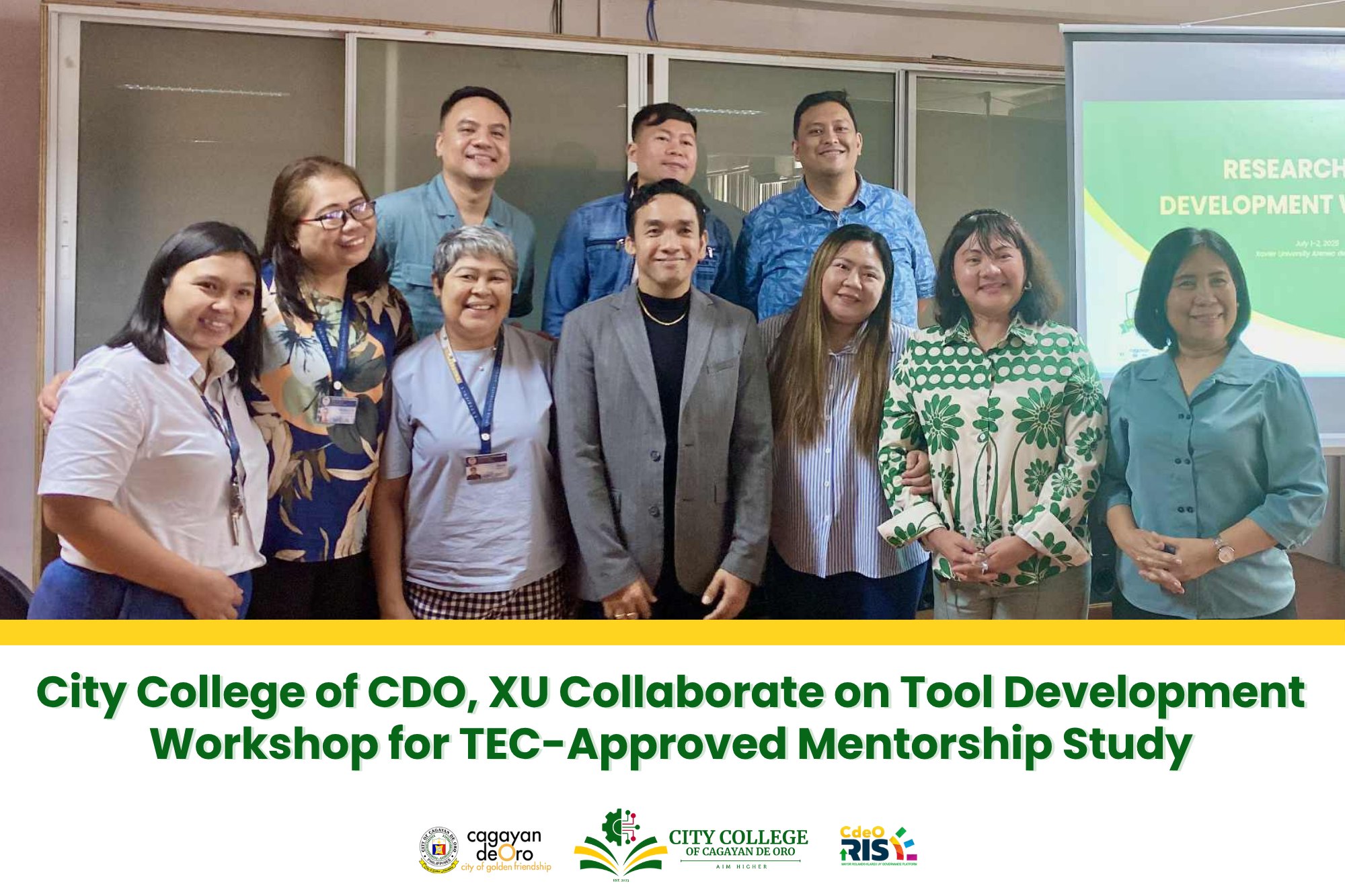 City College of CDO, XU Collaborate on Tool Development Workshop for TEC-Approved Mentorship Study