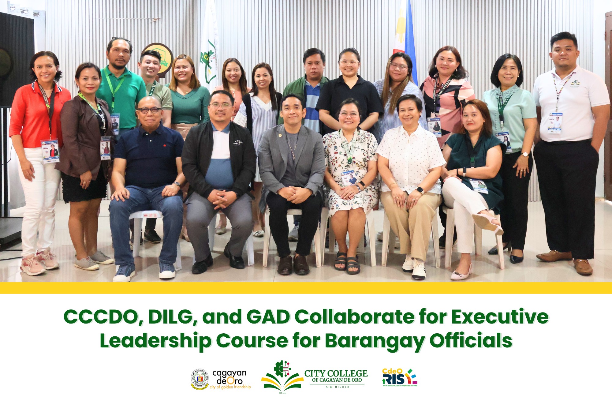 CCCDO, DILG, and GAD Collaborate for Executive Leadership Course for Barangay Officials
