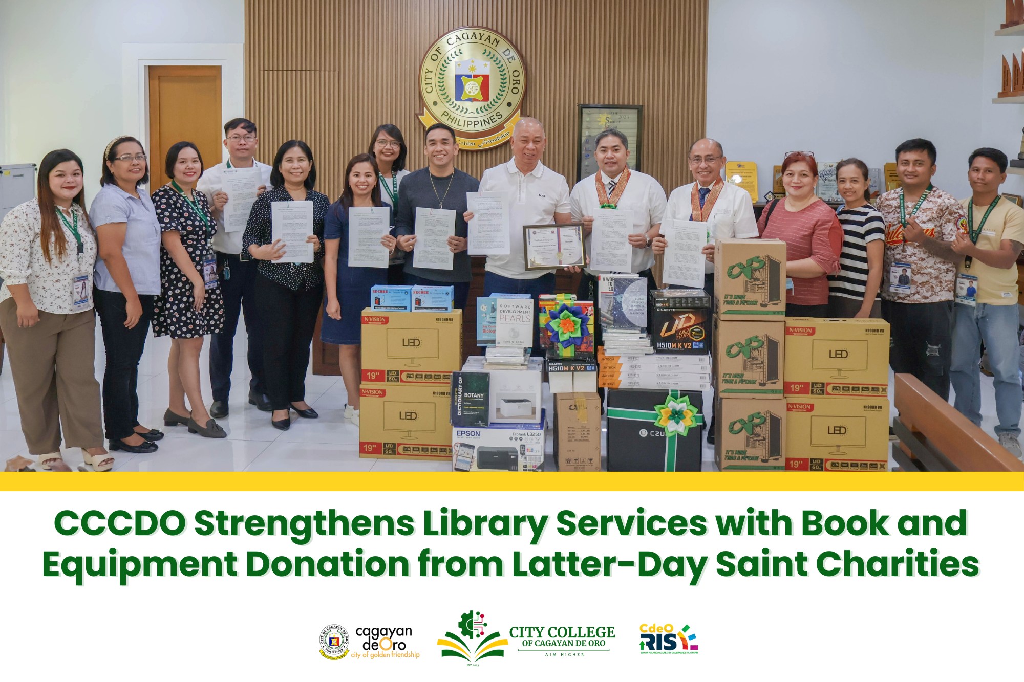 CCCDO Strengthens Library Services with Book and Equipment Donation from Latter-day Saint Charities