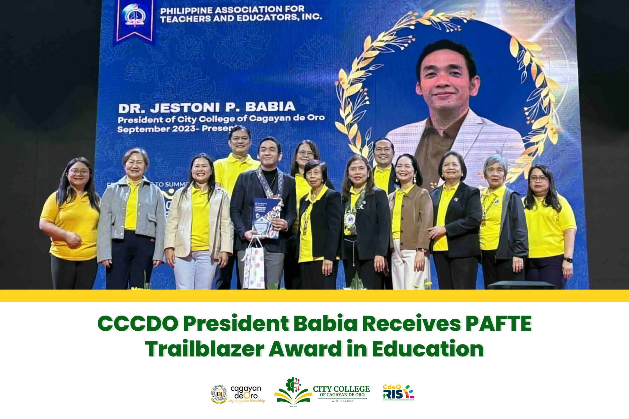 CCCDO President Babia Receives PAFTE Trailblazer Award in Education - Image 2