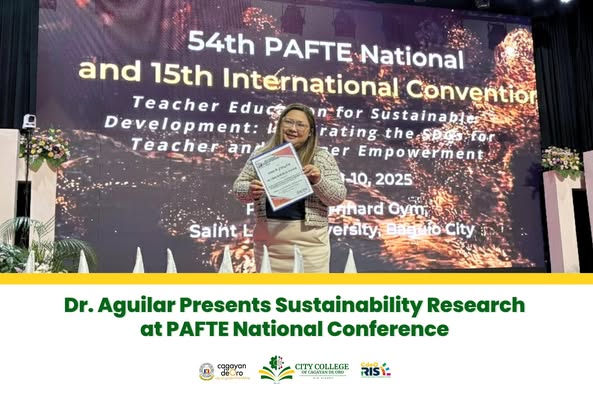 Dr. Aguilar Presents Sustainability Research at PAFTE National Conference 2025