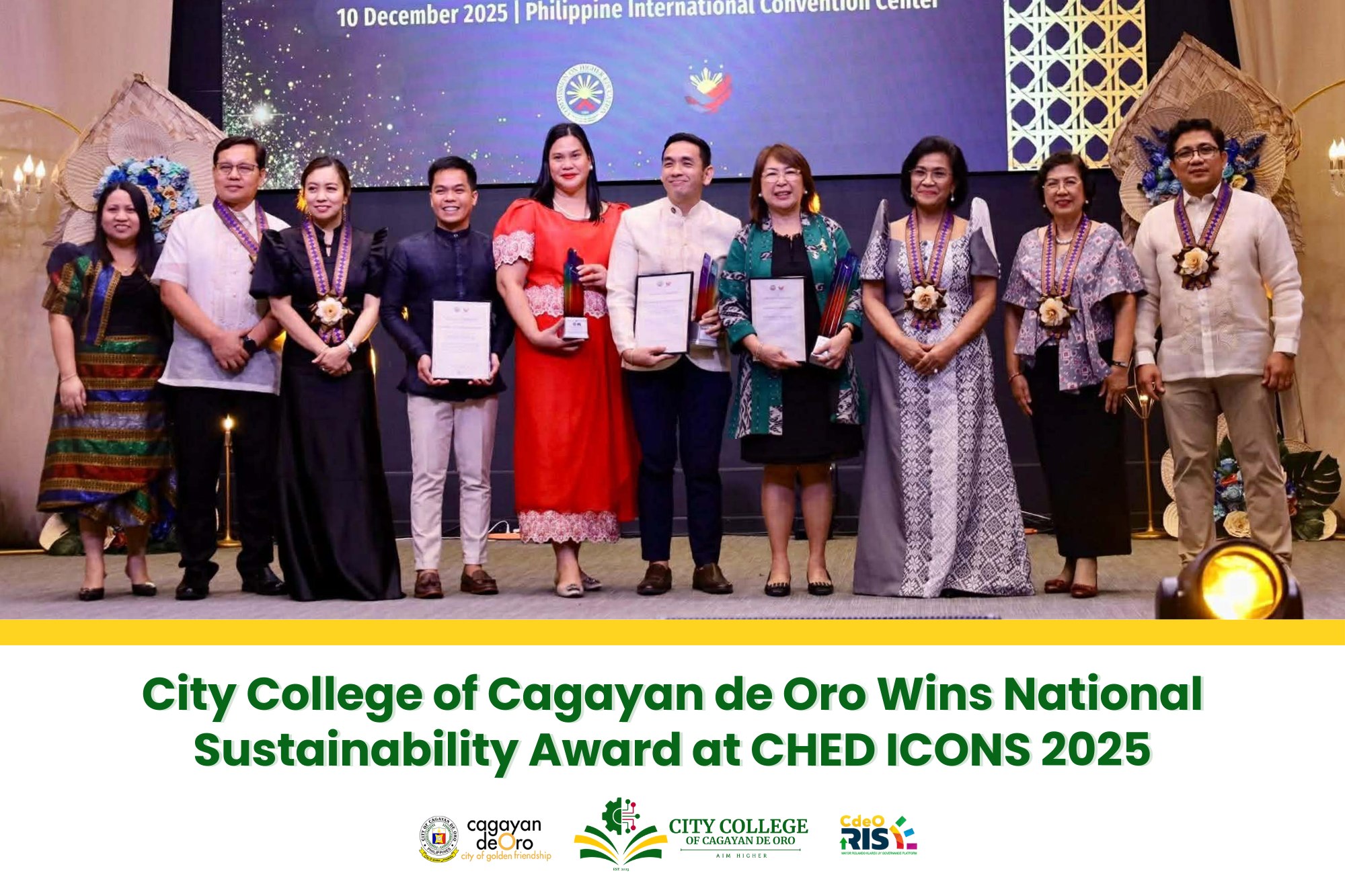 City College of Cagayan de Oro Wins National Sustainability Award at CHED ICONS 2025