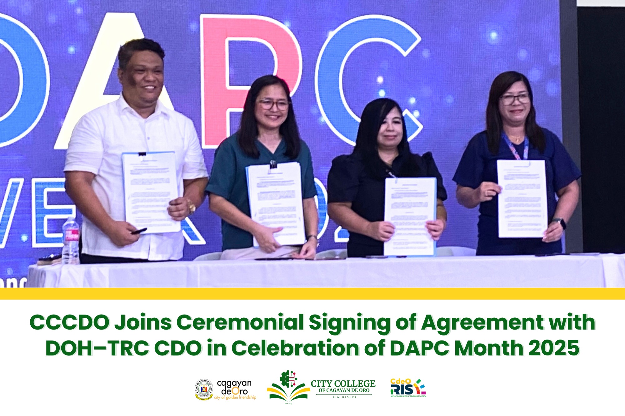 CCCDO Joins Ceremonial Signing of Agreement with DOH–TRC CDO in Celebration of DAPC Month 2025