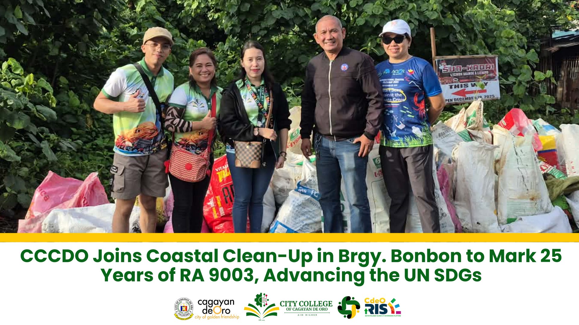 CCCDO Joins Coastal Clean-Up in Brgy. Bonbon to Mark 25 Years of RA 9003, Advancing the UN SDGs - Image 1