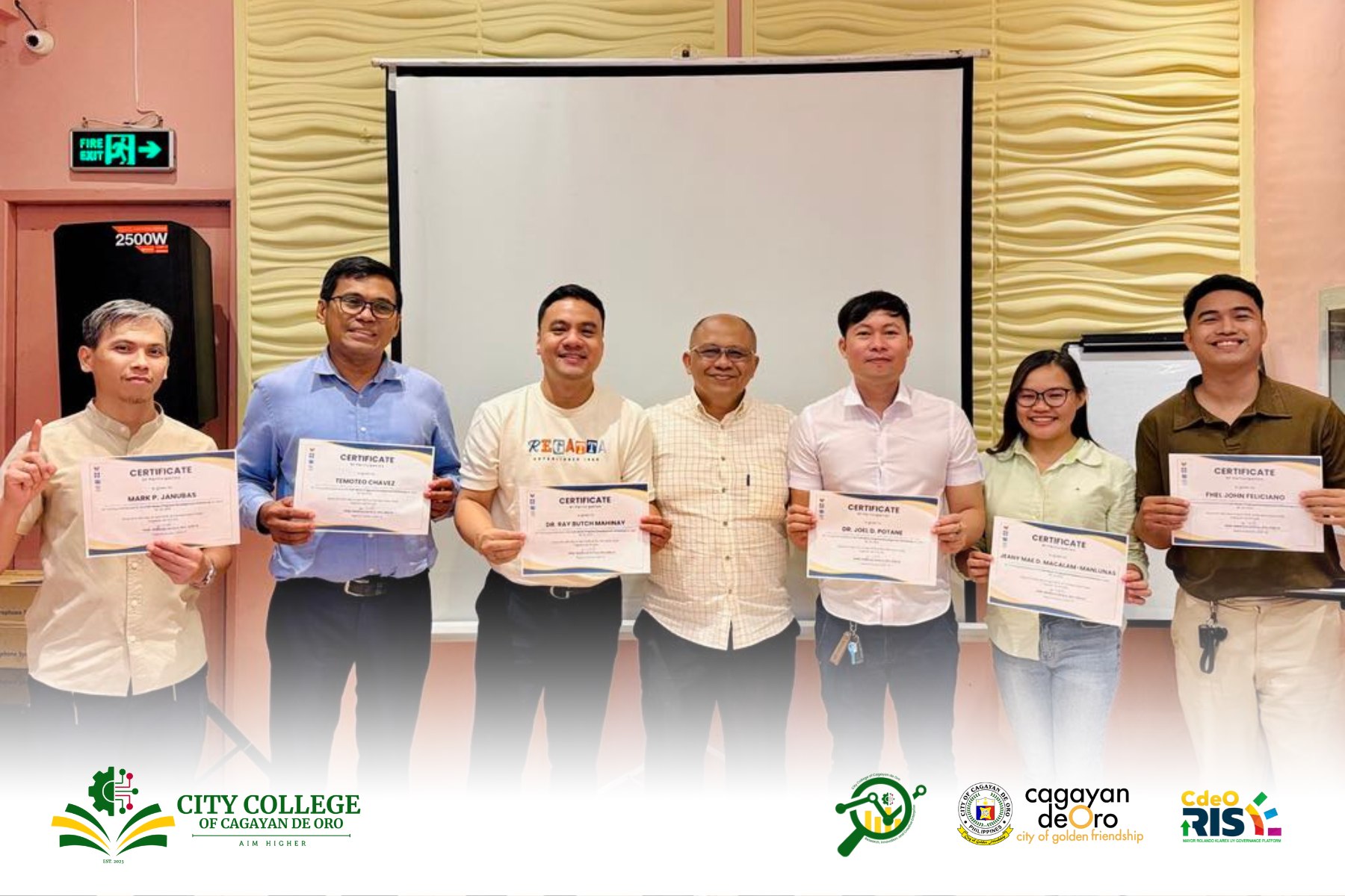 The City College of Cagayan de Oro proudly celebrates the participation of its faculty researchers in the Full-Blown Proposal Development Writeshop