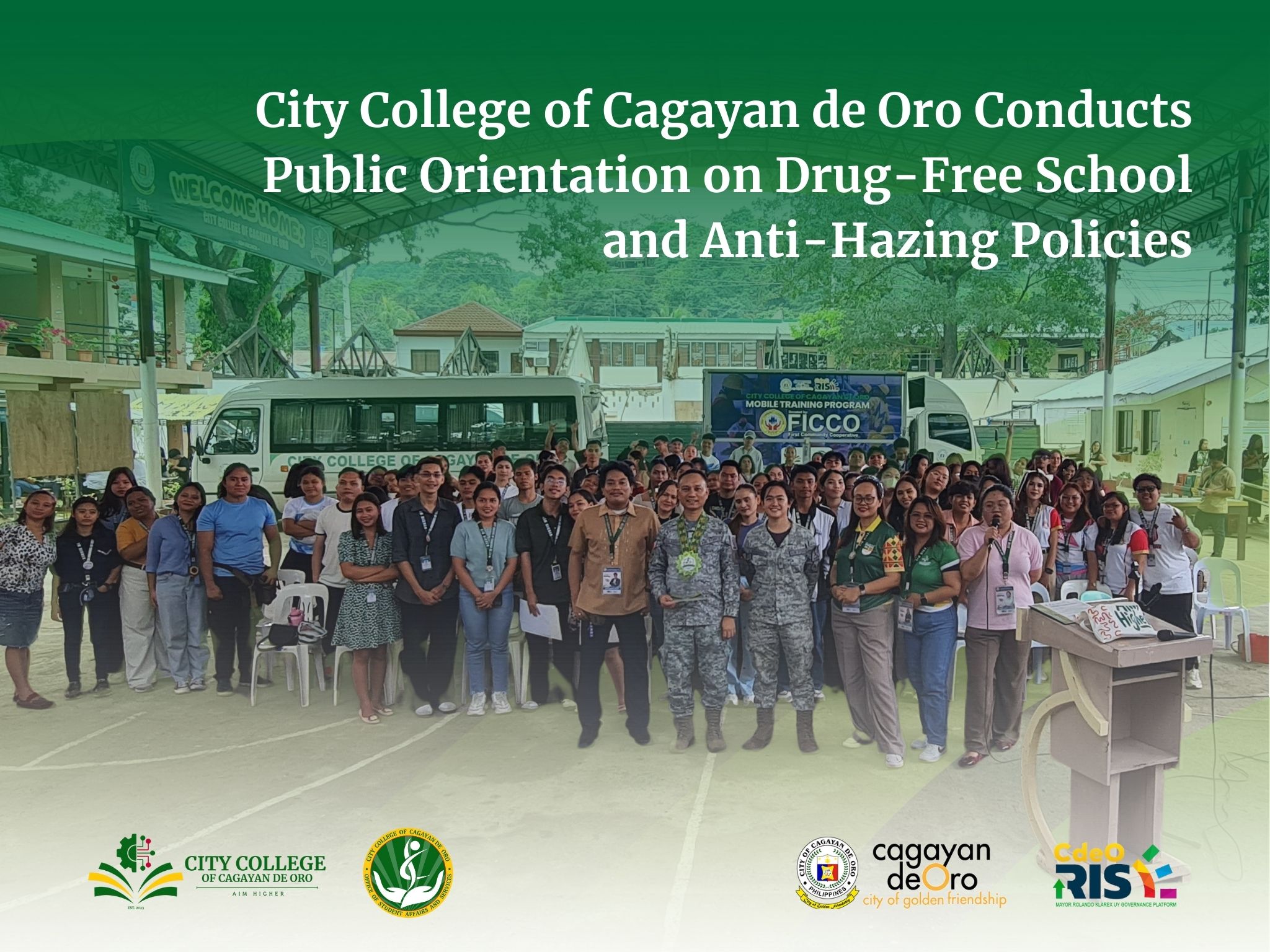 𝐂𝐢𝐭𝐲 𝐂𝐨𝐥𝐥𝐞𝐠𝐞 𝐨𝐟 𝐂𝐚𝐠𝐚𝐲𝐚𝐧 𝐝𝐞 𝐎𝐫𝐨 𝐂𝐨𝐧𝐝𝐮𝐜𝐭𝐬 𝐏𝐮𝐛𝐥𝐢𝐜 𝐎𝐫𝐢𝐞𝐧𝐭𝐚𝐭𝐢𝐨𝐧 𝐨𝐧 𝐀𝐧𝐭𝐢-𝐇𝐚𝐳𝐢𝐧𝐠 𝐚𝐧𝐝 𝐃𝐫𝐮𝐠-𝐅𝐫𝐞𝐞 𝐒𝐜𝐡𝐨𝐨𝐥 𝐏𝐨𝐥𝐢𝐜𝐢𝐞𝐬 - Image 2