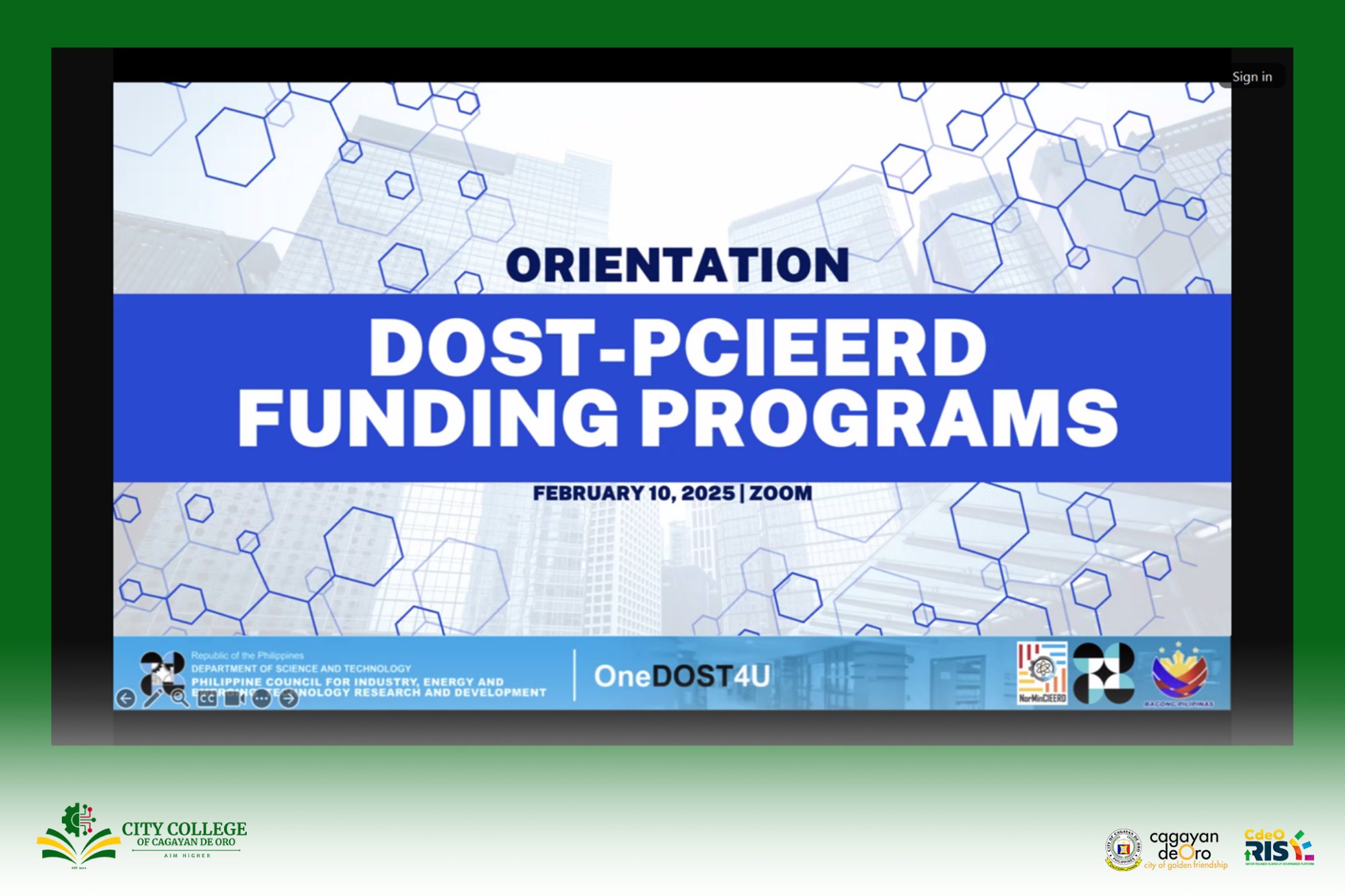 Presentation on Research Funding