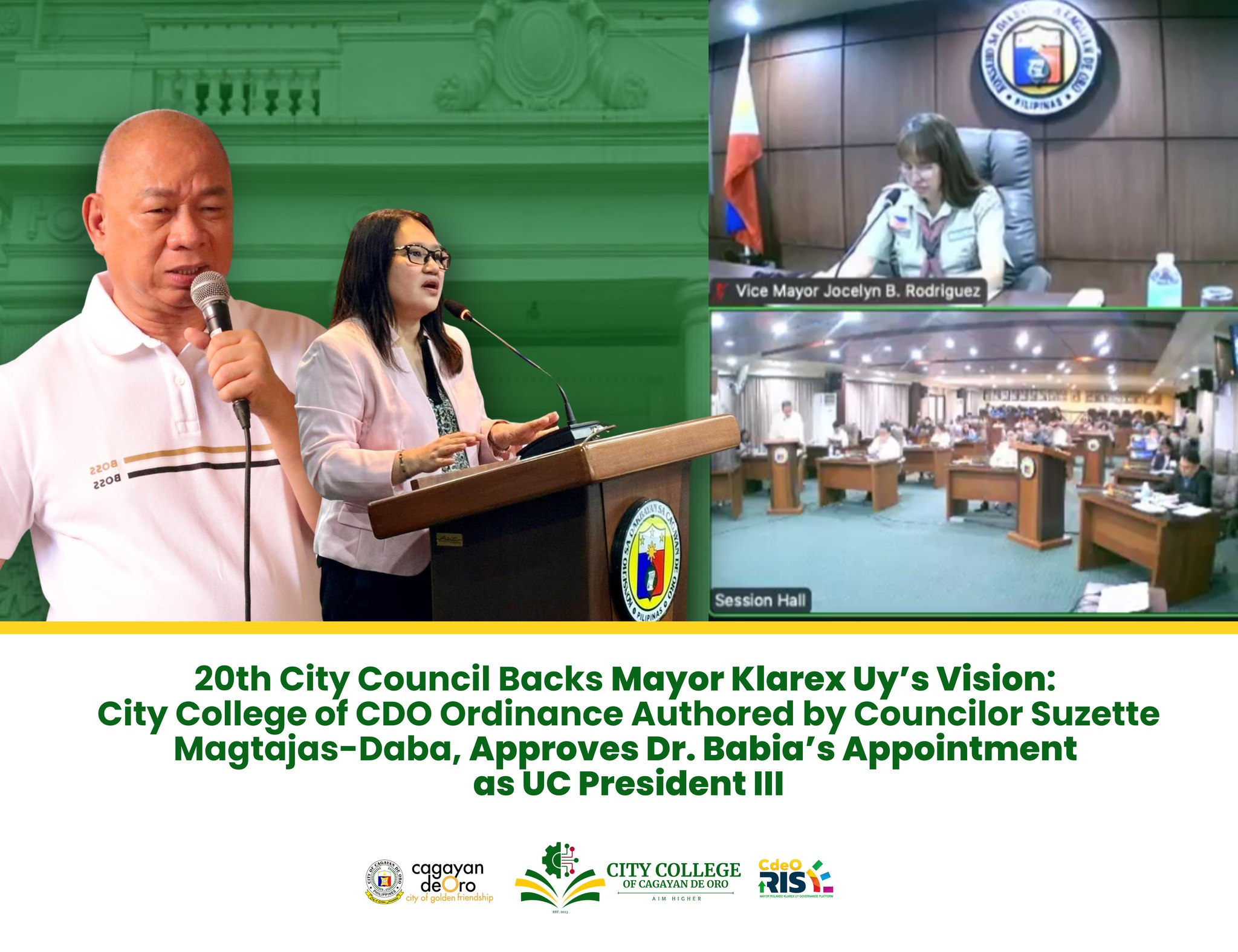 City Council Backs Mayor Klarex Uy’s Vision