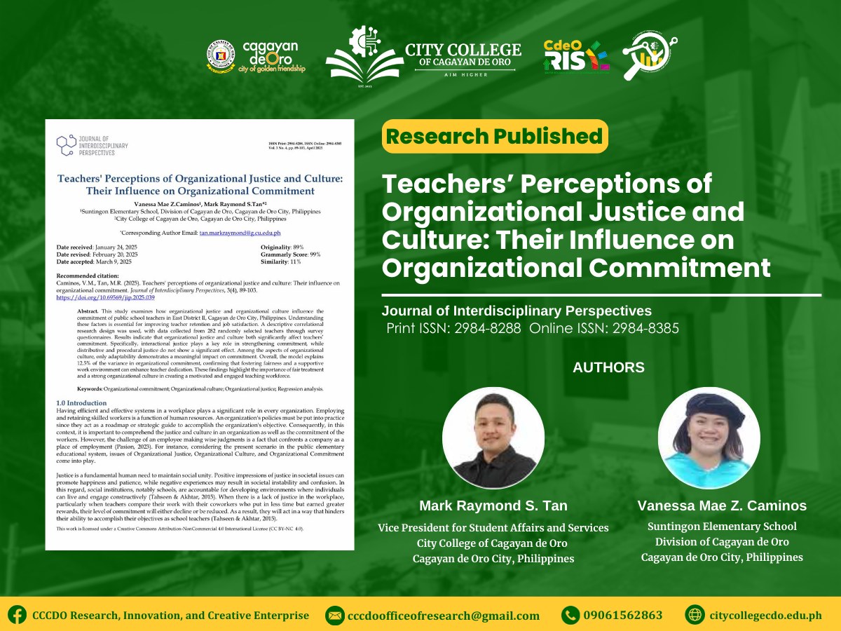 Congratulations to Dr. Mark Raymond S. Tan and Vanessa Mae Z. Caminos