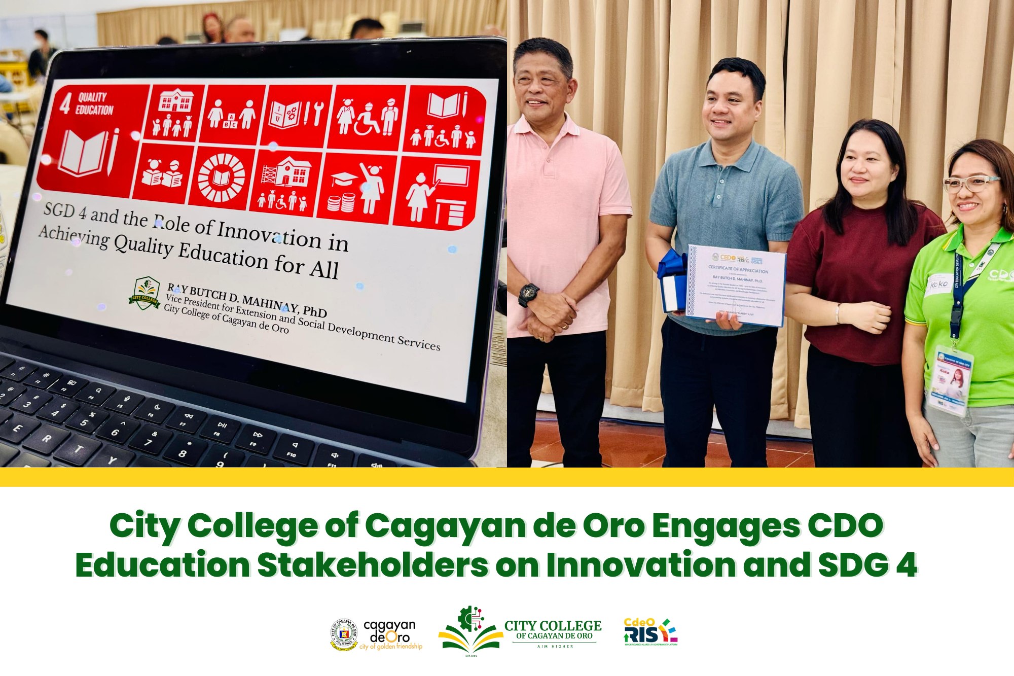 Dr. Ray Butch Mahinay delivering keynote