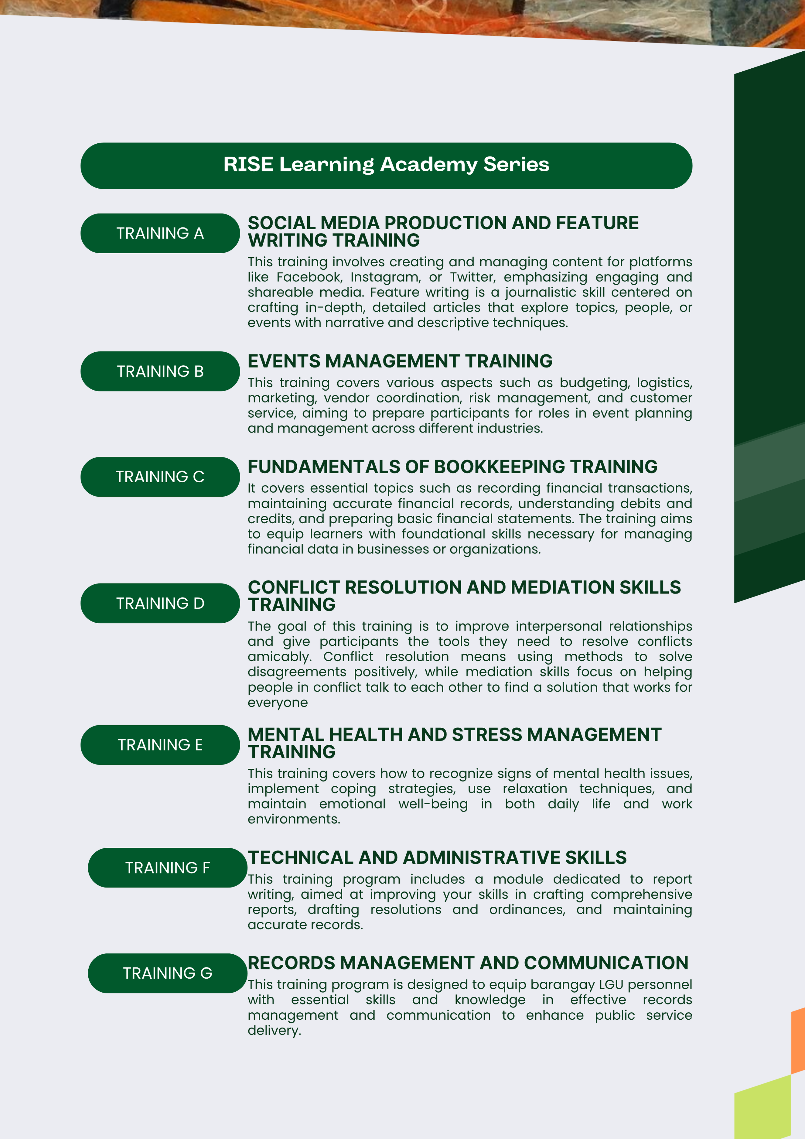 RISE Learning Academy Series