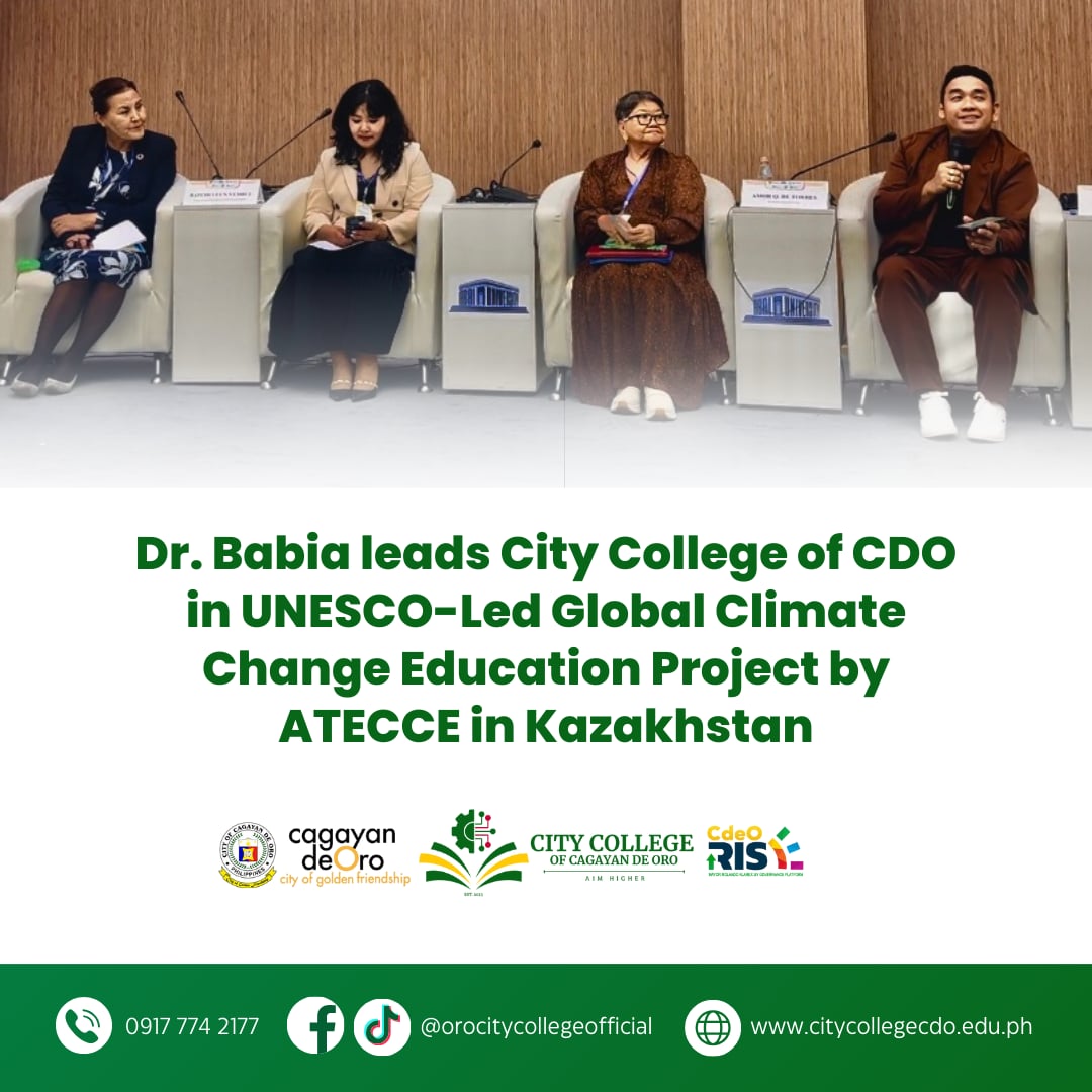 Dr. Babia leads City College of CDO in UNESCO-Led Climate Change Education Project